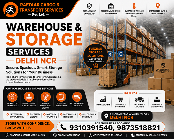 Warehouse and Storage Services Delhi NCR